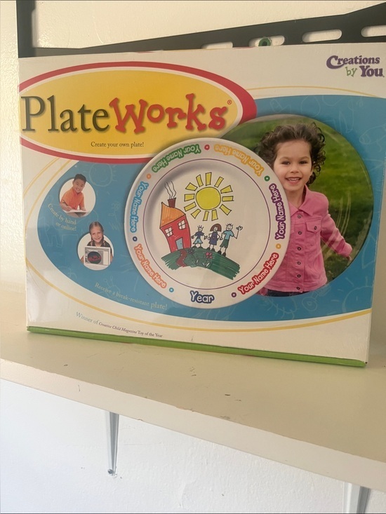 Creations by you Other - PlateWorks Personalized Kids Plate - White with Multicolor Accent